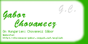 gabor chovanecz business card